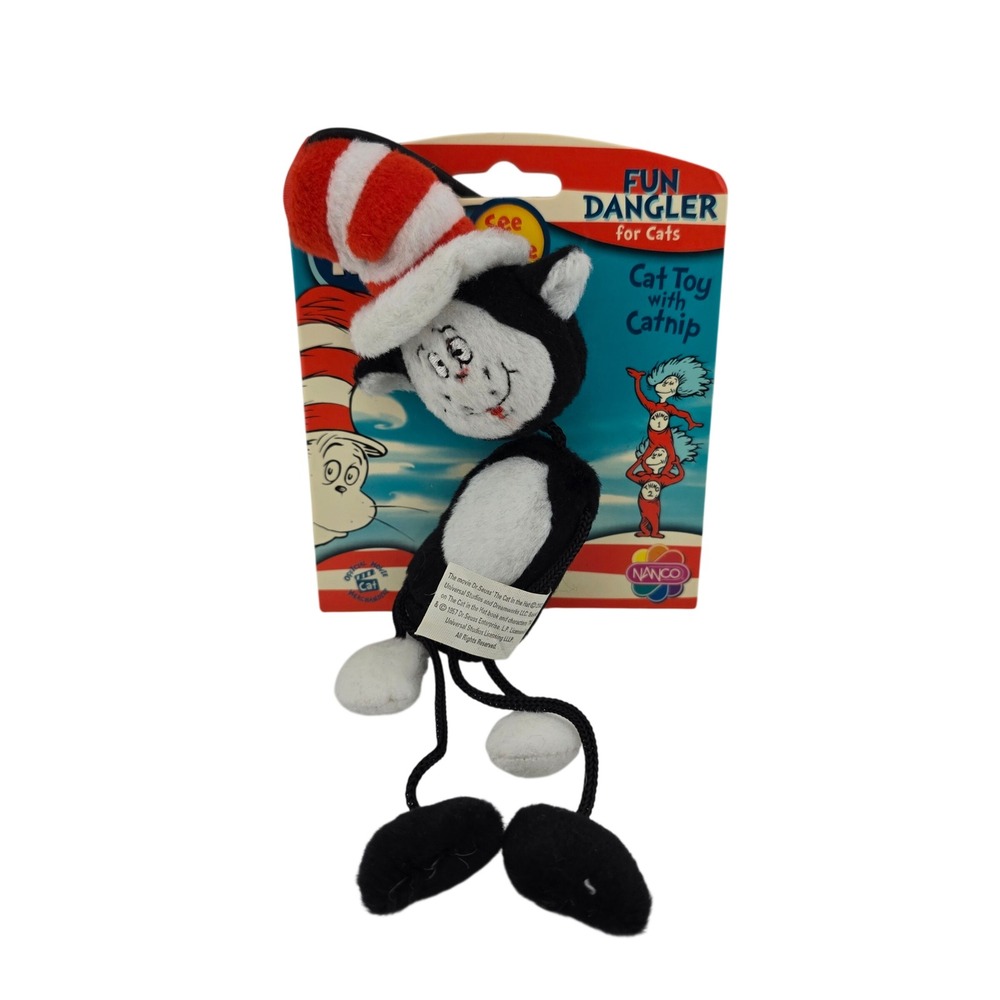 Dr. Seuss Cat in the Hat Fun‎ Dangler Catnip Toy Nanco 2003 Nostalgia Pet NEW